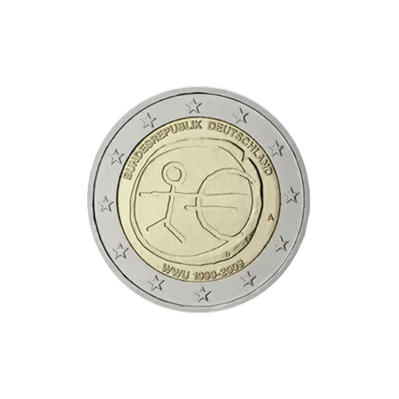 Allemagne 2009 2 euro commémorative 10 ans de la zone euro