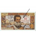 50 NF sur 5000 Francs - Henri IV - surcharge - 1958-1959 - Belle qualité