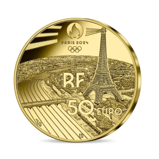 France 2023 PARIS 2024 JO 50€ Or 1/4 oz BE "GOLF"