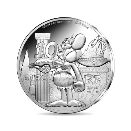 Monnaie de Paris 2024 10€ colorisée Argent BE -  Astérix aux jeux Olympiques- Qualité BE