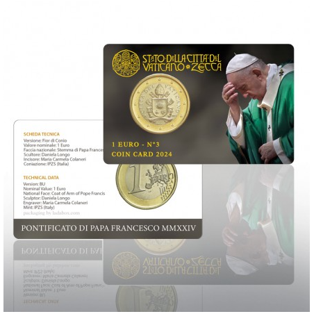 Vatican 2024 – Coincard 1 euro Saint-Père