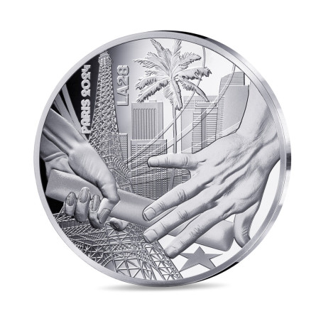 Monnaie de Paris 2024 -HANDOVER PARIS - LOS ANGELES -10€ Argent BE