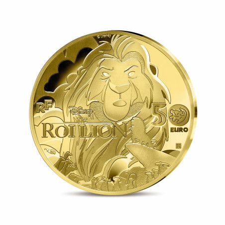 Monnaie de Paris 2024 - LE ROI LION -50€ Or 1/4 oz. BE