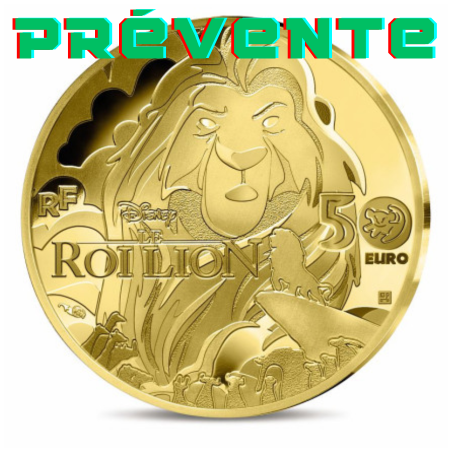 Monnaie de Paris 2024 - LE ROI LION -50€ Or 1/4 oz. BE