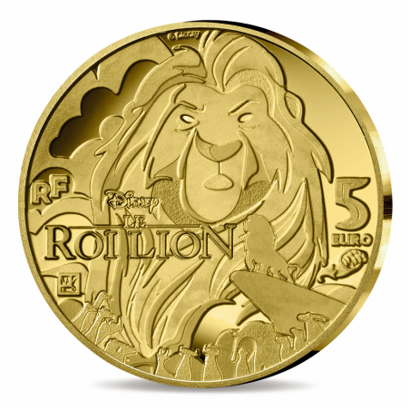 Monnaie de Paris 2024 - LE ROI LION -5€ 1/2g Or BE