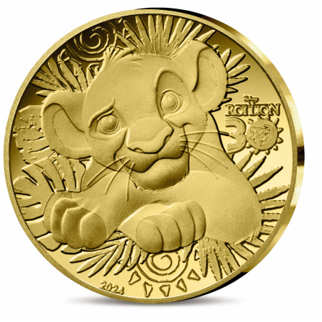 Monnaie de Paris 2024 - LE ROI LION -5€ 1/2g Or BE