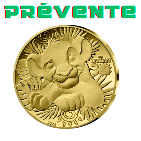 Monnaie de Paris 2024 - LE ROI LION -5€ 1/2g Or BE