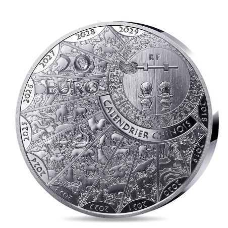 Monnaie de Paris 2025-  Année du Serpent 20€ Argent 1 oz. BE