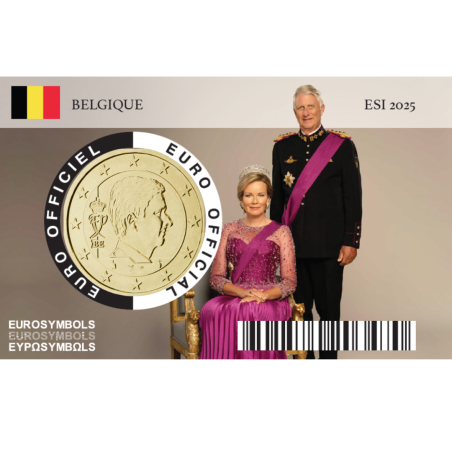 Coincard Belgique 2025 – Le trône Royal – 50 cts Roi Philippe incluse