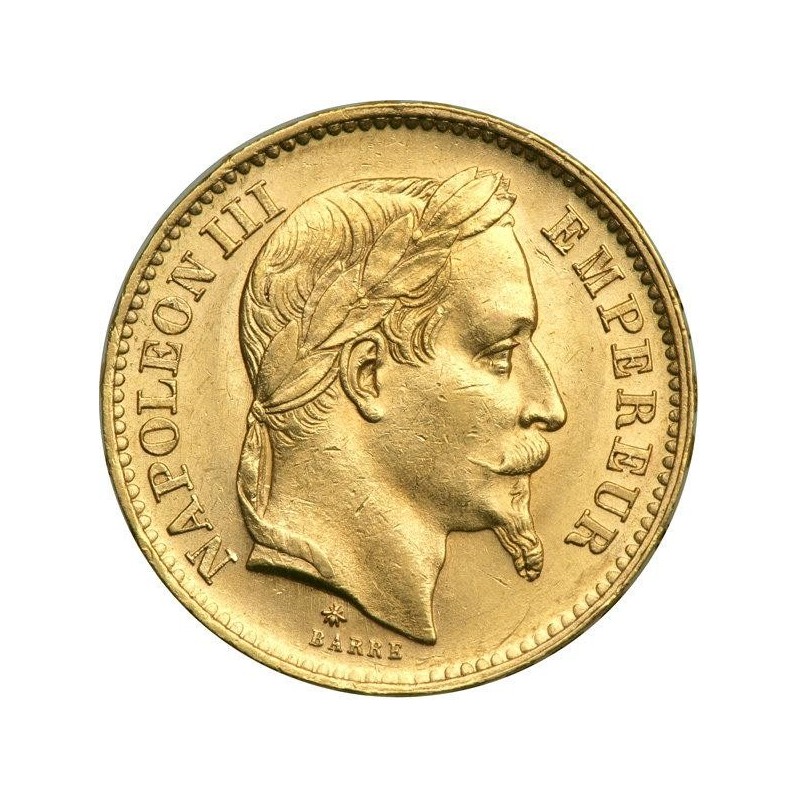 20 francs or napoleon iii tete lauree arthur maury